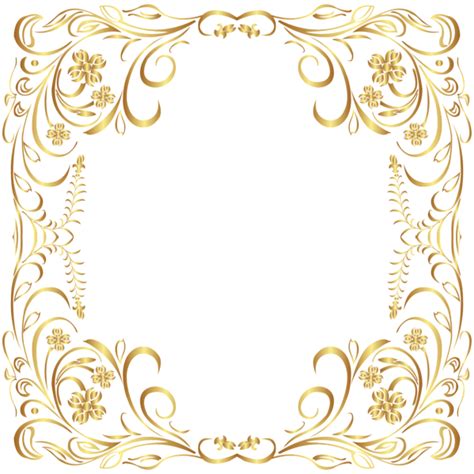Download frame images and photos. Deco Gold Border Frame PNG Clip Art | Gallery Yopriceville ...
