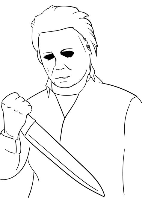 Michael Myers Coloring Page Page For Kids And Adults Coloring Home