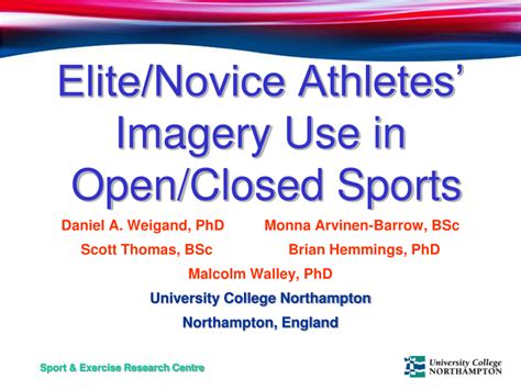 Pdf Sport And Exercise Research Centre Elitenovice Athletes Imagery