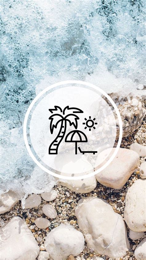 Instgram Highlights Covers Icons Holidays Sun Beach Summer