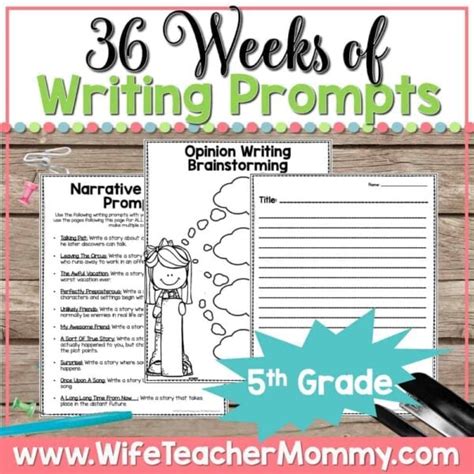 Writing Prompts For 5th Grade Printable