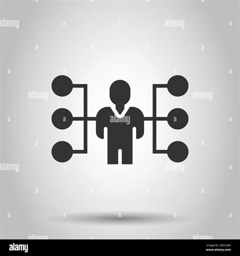 Corporate Organization Chart With Business People Vector Icon In Flat