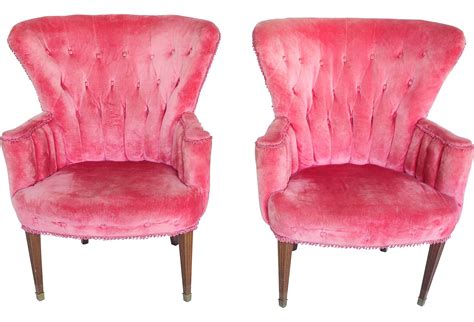 Shop ebay for great deals on pink velvet chairs. Pink Velvet Chairs, Pair - One Kings Lane - Vintage ...