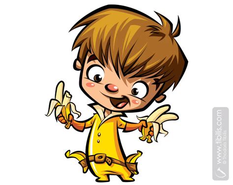 Banana Boy Cartoon Mascot Character Illustration On Behance
