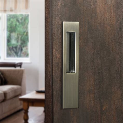 4 Color Hidden Door Handles Zinc Alloy Recessed Pull Sliding Door