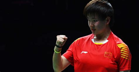 Jakobshalle basel, basel, switzerland, aug 23. BWF World C'ships: He Bingjiao stuns top seed Tai | Tai ...