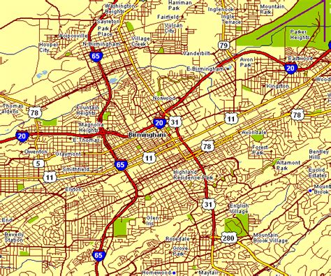 City Map Of Birmingham