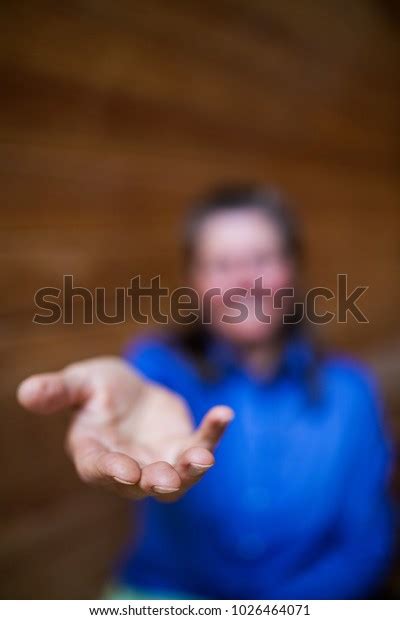 Nice Woman Reaching Out Helping Hand Stock Photo 1026464071 Shutterstock