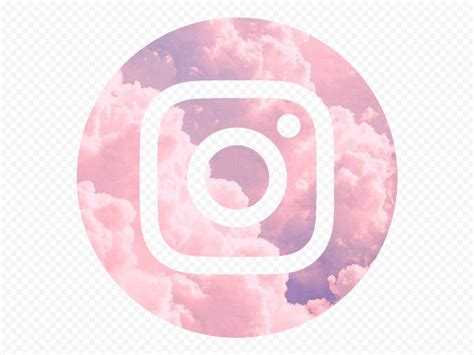 HD Round Pink Cloud Aesthetic Instagram IG Logo Icon PNG Citypng