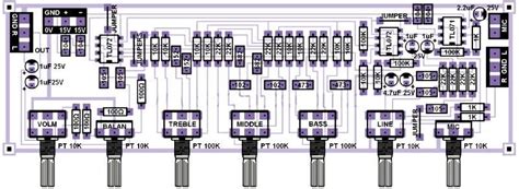 Simple passive rc tone control circuits and simple tone control circuitry bass treble rc filter sharing circuits in the source program i have just recently realized that i have been archived in the past. Stereo Tone Control with Line In + Microphone Mixer Schematic & PCB Layout | Rangkaian ...