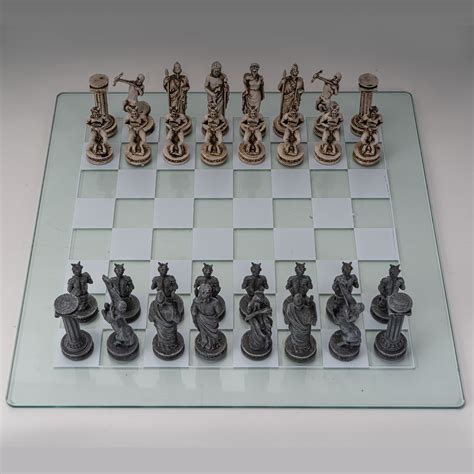 This modern chess set is manufactured with the finest quality of marble while keeping in mind its every aspect. Greek Mythology Chess Set - YTC Summit - Touch of Modern