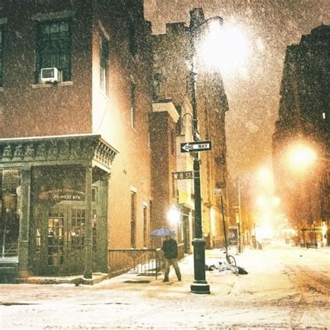 Lets Get Lost Under The Snow Streetlights New York City New York Snow Nyc Snow New