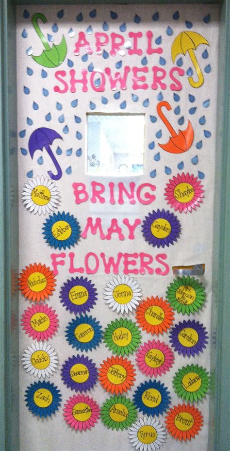 Our Classroom Door April May Decor Classroom Doors Preschool Spring