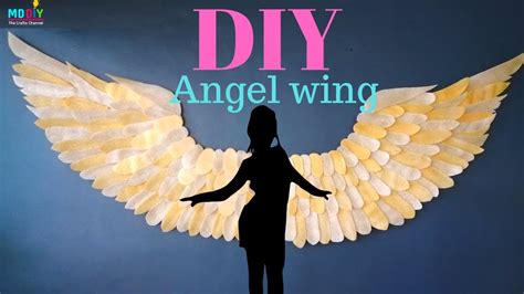 diy angel wing easy and simple decor youtube