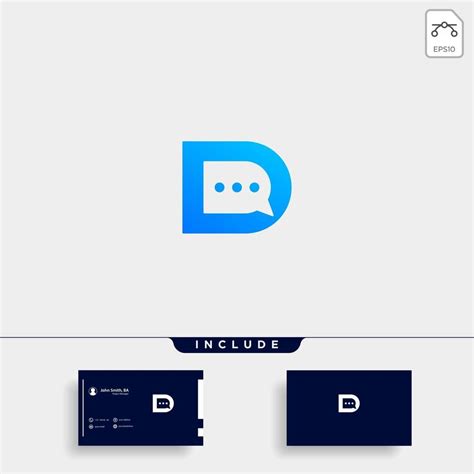 Letter D Chat Logo Template Vector Design 2520146 Vector Art At Vecteezy