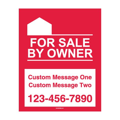 For Sale By Owner Sales Real Estate Pelotonia Logo Hanging Red Sale