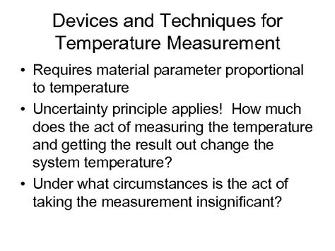 Temperature Measurement And Control What Is The
