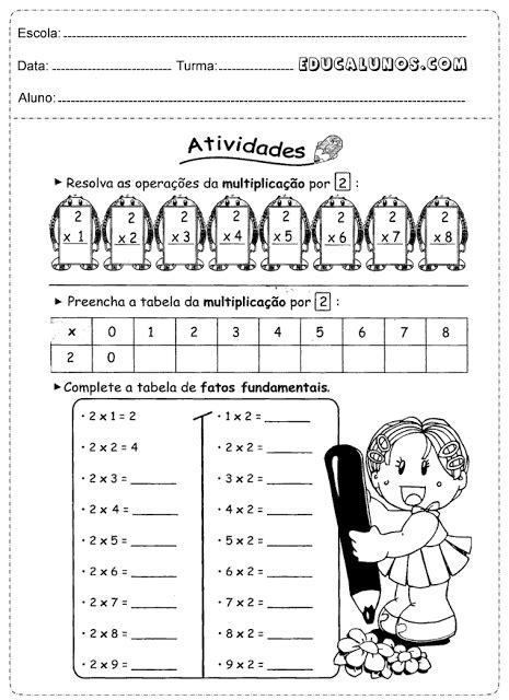 Atividades De Multiplicação 2° Ano — SÓ Escola