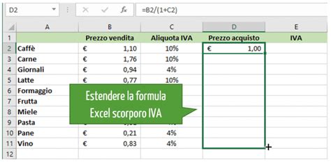 Scorporo Iva Excel Formula E Calcolo Excel Per Tutti