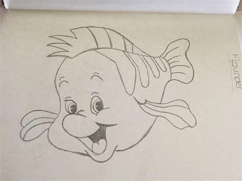 This Is Flounder Who I Also Decided To Draw As Well Sketches