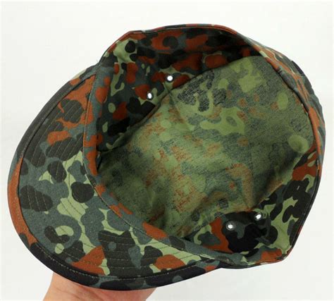 Military Mens Ww2 German Flecktarn Camouflage Summer Cap Hat