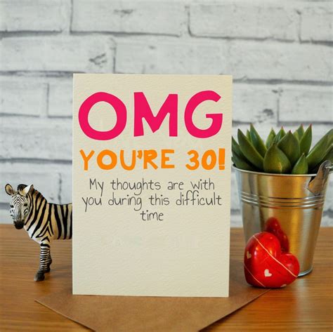 30th Birthday Card For Her Funny 30th Birthday Card 30th Etsy