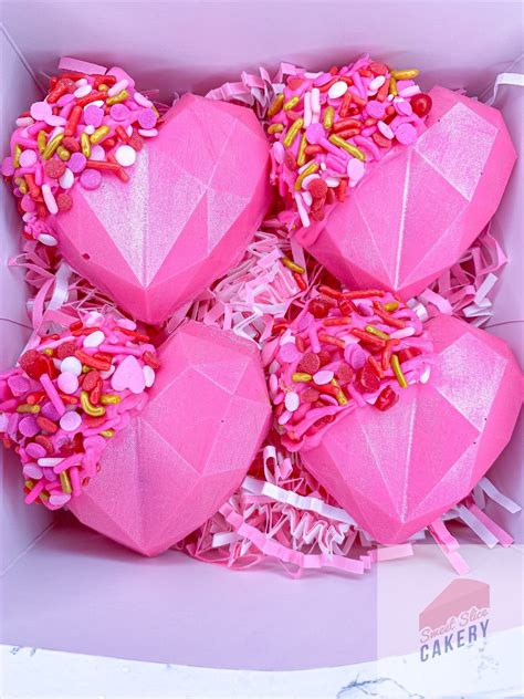 Get the recipe at country living. Geometric Cake Hearts in 2020 | Geometric cake, Gift box ...