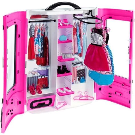 Barbie Dressing Transportable Et 15 Accessoires Cdiscount Jeux Jouets