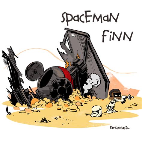Star Wars The Force Awakens Gets A Calvin Hobbes Style Mashup Art