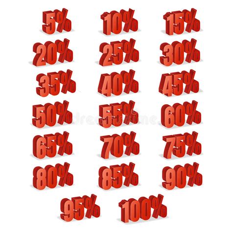 Set 3d Red Numbers Stock Illustrations 1166 Set 3d Red Numbers Stock
