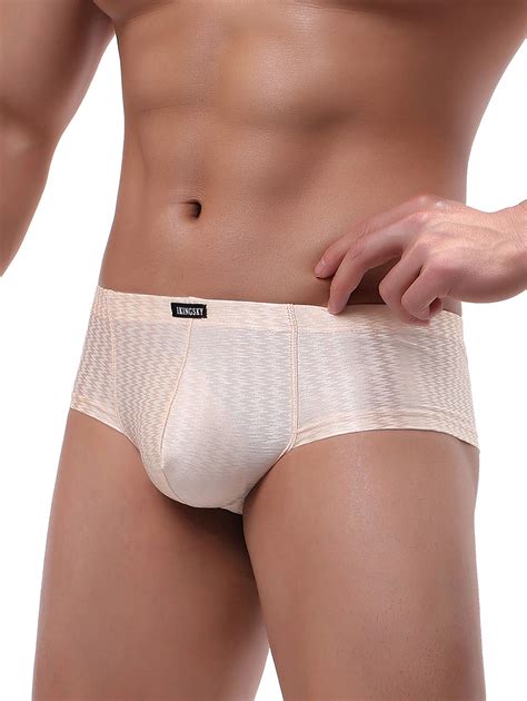Buy Ikingsky Mens Shining Cheeky Boxer Briefs Sexy Mini Cheek Thong Underwear Stretch Brazilian