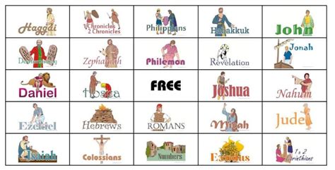 Books Of The Bible Bingo 48 Printable Cards And Memory Match Etsy