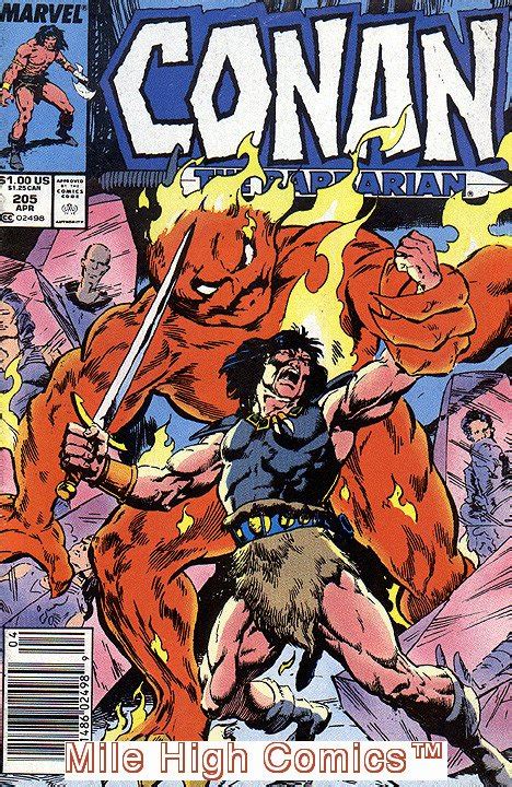 conan 1970 series conan the barbarian marvel 205 newsstand fine comic books copper