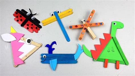 6 Easy Popsicle Stick Crafts For Kids Simple And Cute Diy Animals Toys