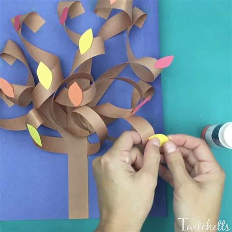 How To Make An Easy 3d Fall Construction Paper Tree Twitchetts