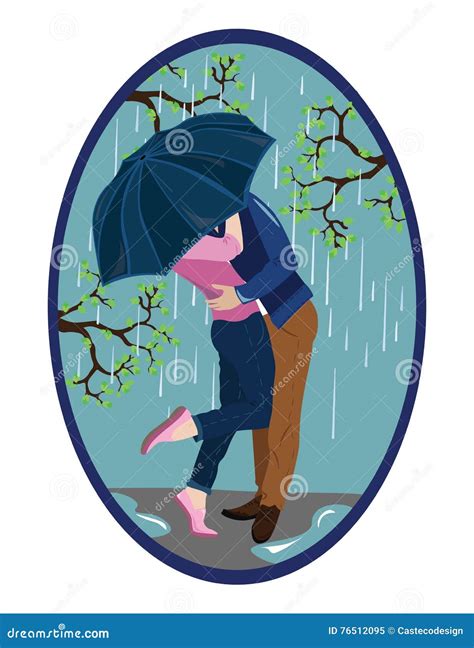 Romantic Couple Kissing Stock Vector Illustration Of Design 76512095