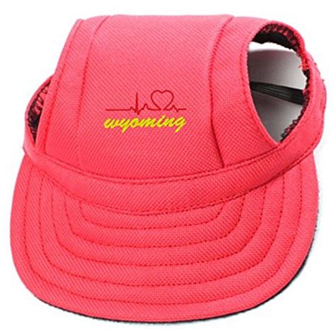 Pet Baseball Cap Dogs Sport Hat Wyoming Heart Beat Stitches Visor Cap