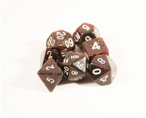 Red Galaxy Polyresin Polyhedral Dice Set Hd Dice — Thediceoflife Dice