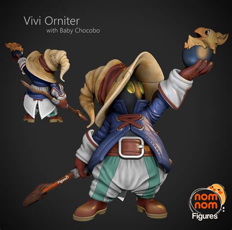 Vivi Ornitier With Baby Chocobo 3d Model 3d Printable Cgtrader