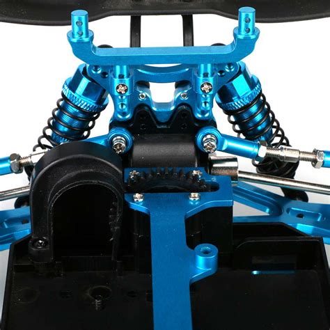 Upgrade Full Metal Chassis Wltoys Rc Vehicle Car Model Parts Kit Blue