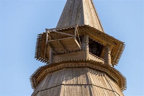 Wooden Roof Of The Kazan Kremlin Tower Close Up Historical Building