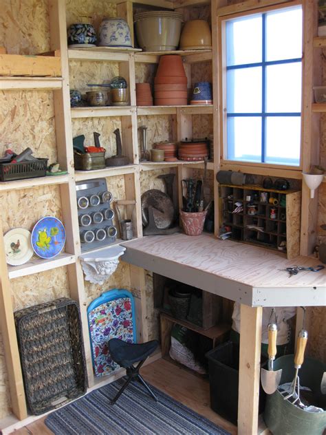Here's some great diy shelving ideas that i think, not only look great, but would be super fun to diy! inside my shed | Storage shed organization, Shed interior ...