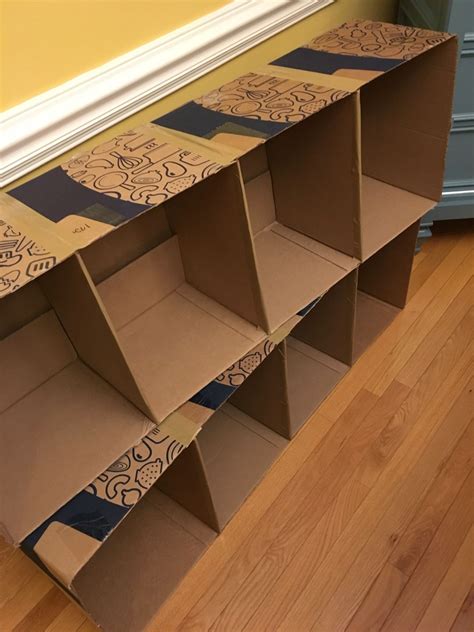 Diy Shelving From Gasp Cardboard Boxes A Bunch Of Craft