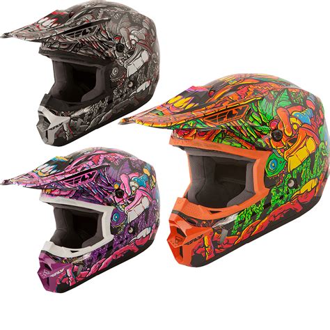Fly Racing 2016 Kinetic Jungle Youth Motocross Helmet Helmets