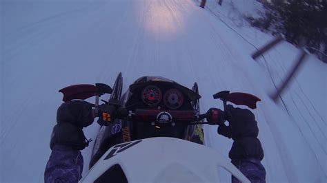 Snowmobile Deep Snow Trail Riding Youtube