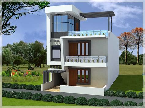 Some structures that appear to be townhouses (row house design) are technically condos because the single floor is raised up with front steps leading up to the porch. Duplex House Front Elevation Designs | Duplex house design ...
