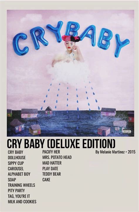 Minimal Polaroid Album Poster For Cry Baby Deluxe Edition By Melanie