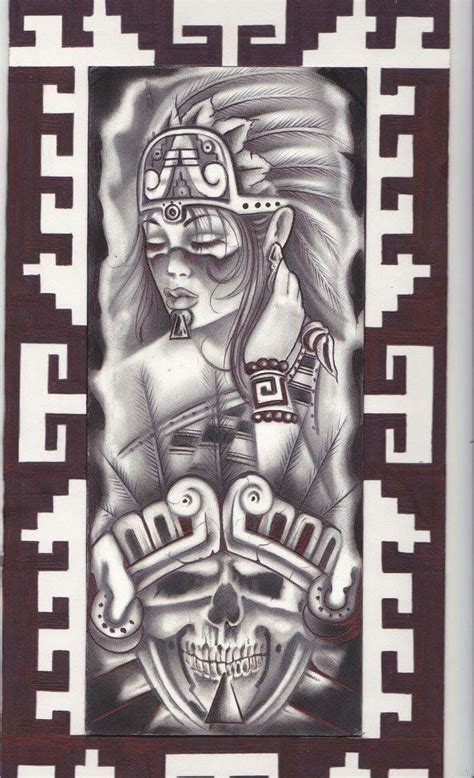 Pin By Pedro Herrera On South Side Aztec Drawing Aztec Artwork