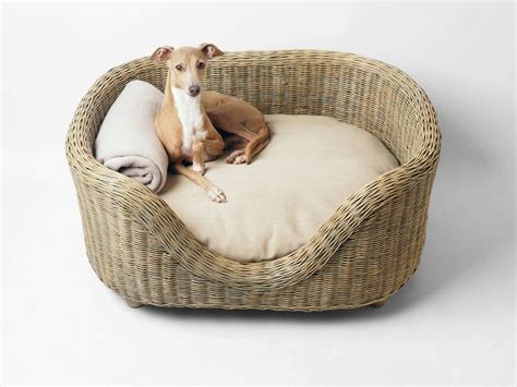 Charley Chau Oval Rattan Raised Dog Bed Raised Dog Beds Wooden Dog Bed