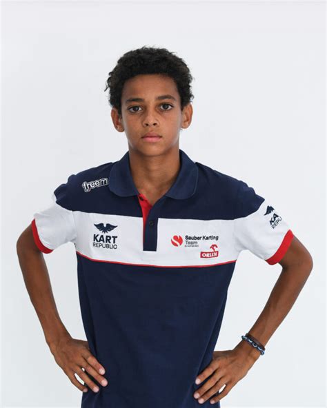 He is currently 13 years old. Team - Sauber Karting Team by Kart Republic